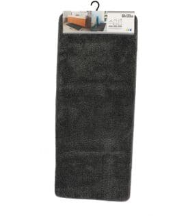 Grand Tapis De Salle De Bain Double Vasque En Microfibre Gris Foncé 50 X 120 Cm