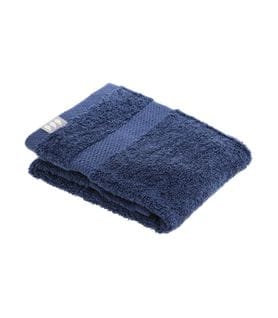 Serviette De Toilette Tissu Éponge 100% Coton Bleu Marine 30 X 50 Cm