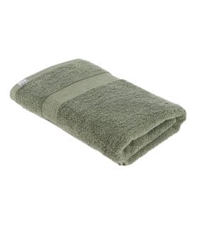 Drap De Bain Tissu Éponge 100% Coton Vert Kaki 70 X 130 Cm