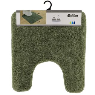 Tapis Contour Wc En Microfibre Vert Kaki 45 X 50 Cm