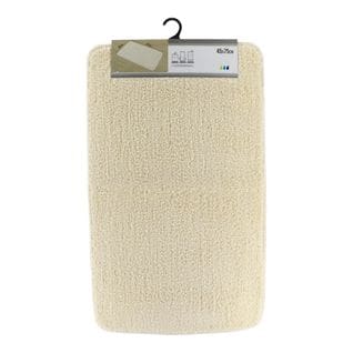 Tapis De Salle De Bain Beige Lin En Microfibre Confort Et Doux 45 X 75 Cm