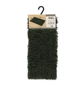 Tapis De Salle De Bain Vert Sapin En Microfibre Chenille 50 X 80 Cm