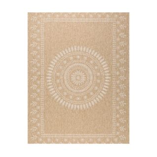 Tapis Extérieur - 200x290cm - Naturel - 100% Polypropylène Résistant Aux Uv - 1400 Gr/m2 - Pavot