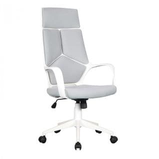 Chaise De Bureau Moderna Tissu Grise/blanche