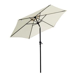 Parasol De Jardin Inclinable Perle – Crème Et Noir