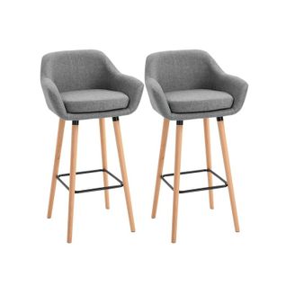 Lot De 2 Tabourets Hauts Oster Gris Chiné