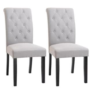 Lot De 2 Chaises Chesterfield Daryl Lin Gris