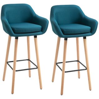 Lot De 2 Tabourets De Bar Bleu Gabrielle Canard