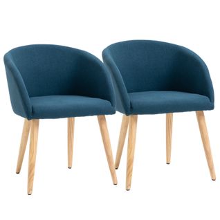 Lot De 2 Chaises Design Stefy Bleu Canard