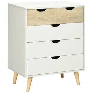 Commode Scandinave 5 Tiroirs Shanice