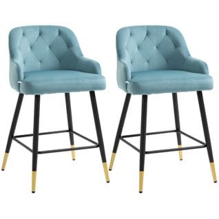 Lot De 2 Chaises De Salon Peter Coloris Bleu