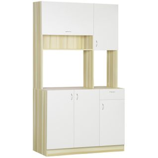 Armoire De Cuisine Delmas Bois Et Blanc