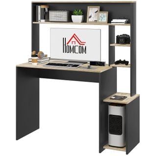 Bureau Multi-rangement Donovan Gris Et Bois