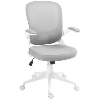 Chaise De Bureau Elon Grise Et Blanche