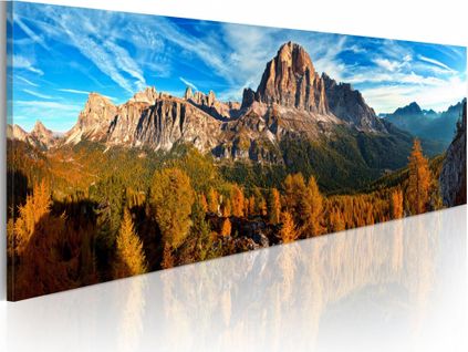 Tableau Panoramique Montagne, Paysage Panoramique 120 X 40 Cm Multicolore
