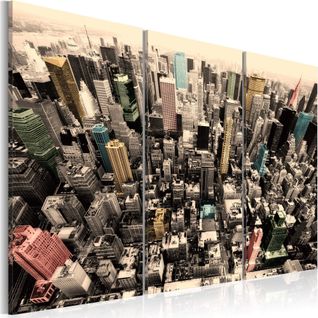 Tableau Les Plus Hauts Immeubles De New York 120 X 80 Cm Beige