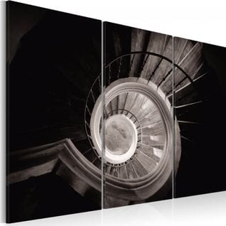 Tableau Escalier En Colimaçon 120 X 80 Cm Noir