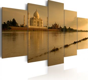 Tableau Le Légendaire Taj Mahal 200 X 100 Cm Beige