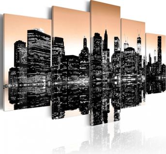 Tableau New York Se Noie 200 X 100 Cm Noir