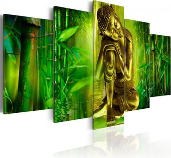 Tableau Jeune Bouddha 200 X 100 Cm Vert