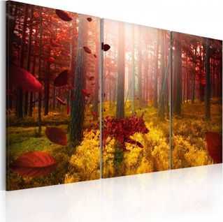 Tableau Miracle De La Forêt 60 X 40 Cm Rouge