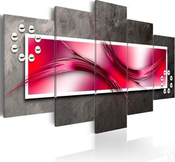 Tableau Fantaisie Rouge 100 X 50 Cm Rouge