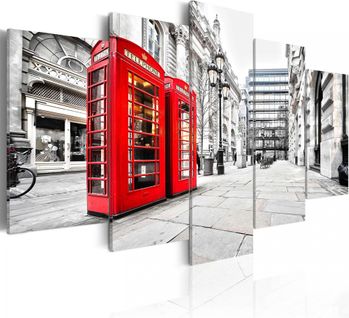 Tableau Rue De Londres 100 X 50 Cm Rouge