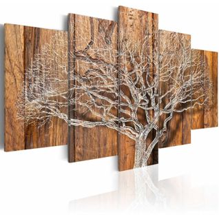 Tableau Chronique Des Arbres 100 X 50 Cm Marron