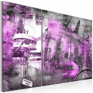 Tableau Berlin - Architecture (violet) 120 X 80 Cm Violet