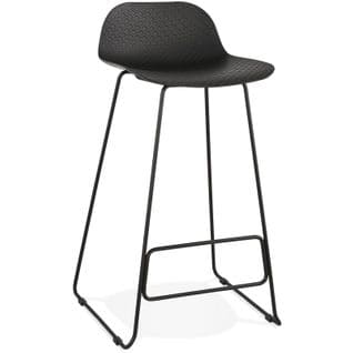 Tabouret De Bar Noir Et Métal Noir H95cm