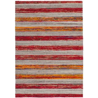 Tapis Fait Main Duarte 210 Natural Rouge 120 X 170 Cm Multicolore