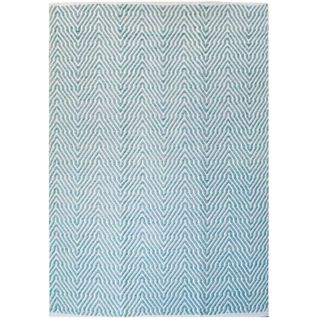 Tapis Fait Main Turquoise 410 Appetizer 120 X 170 Cm Bleu