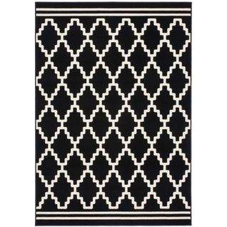 Tapis Tissé Lina 200 Noir Ivoire 200 X 290 Cm Noir