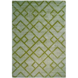 Tapis Fait Main Luxe 310 Edelgrün 200 X 290 Cm Vert