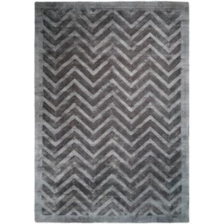 Tapis Fait Main Prestige 410 Gris Anthracite 200 X 290 Cm Gris