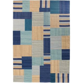 Tapis Fait Main Radical 315 Bleu Multicolore 200 X 290 Cm Bleu