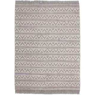 Tapis Fait Main Natura 410 Natural Argent 160 X 230 Cm Gris