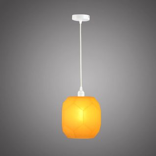 Suspension Verre Orange 22x22x30cm