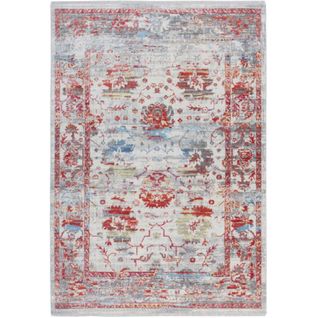 Tapis Tufté à La Main Antigua 100 Multicolore 80 X 150 Cm Gris