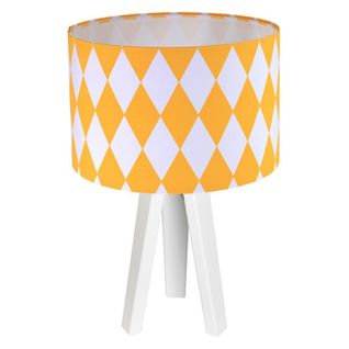 Lampe De Chevet Bois Orange 30x30x46cm