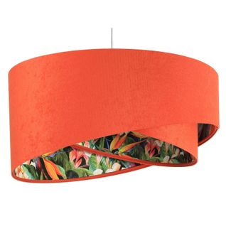 Suspension Tissu Orange 50x50x105cm