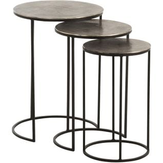 Table Gigogne Noir Aluminium 42x42x60cm