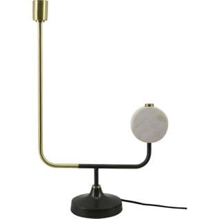 Lampe De Table Cuivre Blanc 15x38x58cm