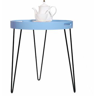 Table D’appoint Métal Bleu 50x50x54cm