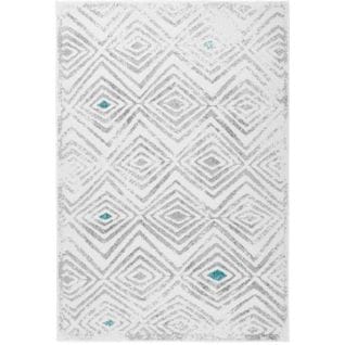 Tapis Vancouver 410 Blanc Gris 80 X 150 Cm Blanc