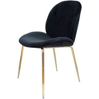 X2 Chaises Charlize Gold noir