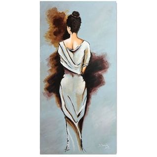 Tableau Femme 2 30 X 90 Cm Beige