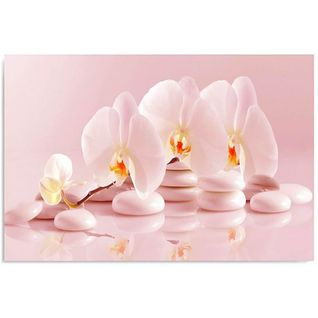 Tableau Orchidées Zen 100 X 70 Cm Rose