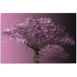 Tableau Arbre Violet 70 X 50 Cm Violet