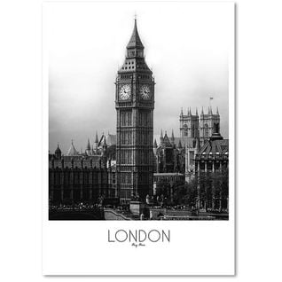 Tableau Londres 60 X 80 Cm Noir